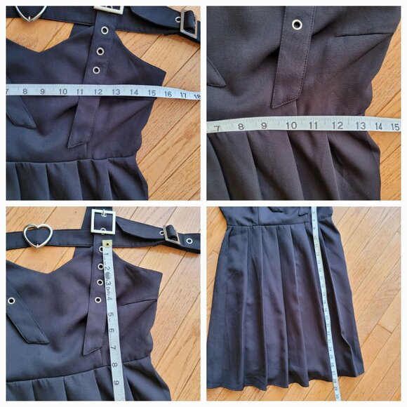 Dear My Love Buckle Belt Pleated Jumper Skirt Jirai Kei Medium Kawaii - Picture 15 of 16